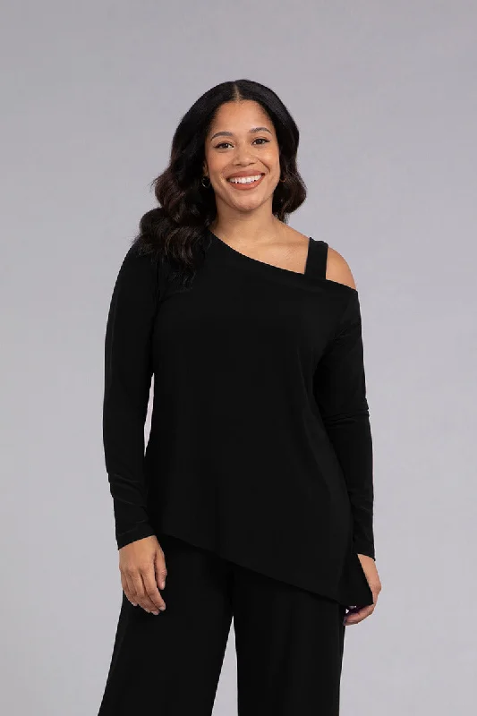 One Shoulder Top | Black