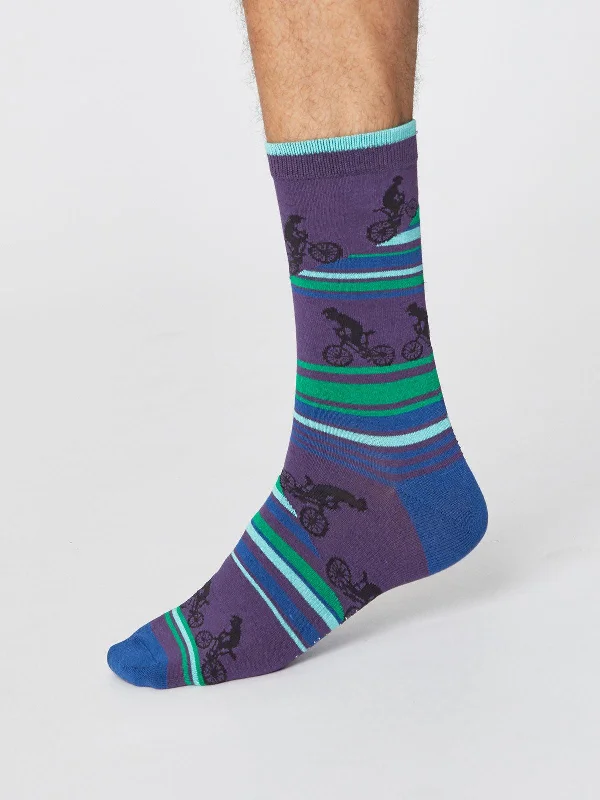 UPHILL BICYCLE SOCKS - PLUM